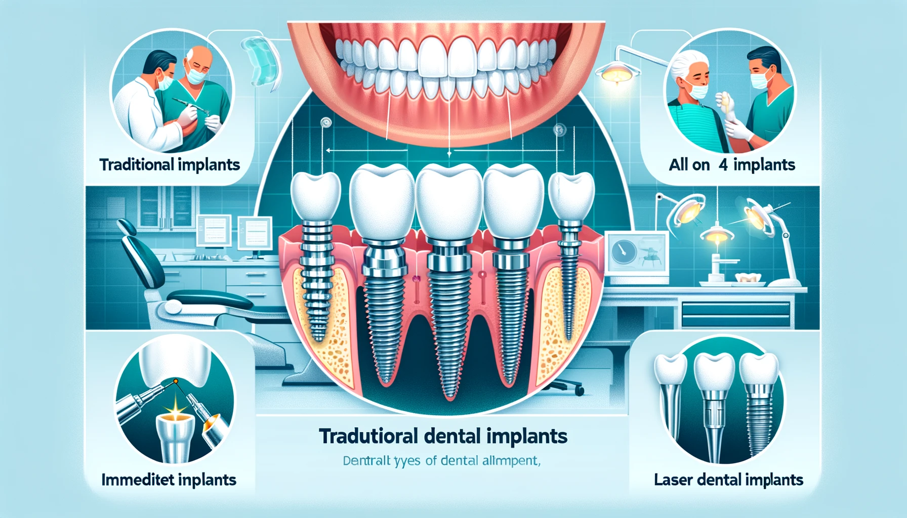 الأنواع المختلفة لزراعة الاسنان