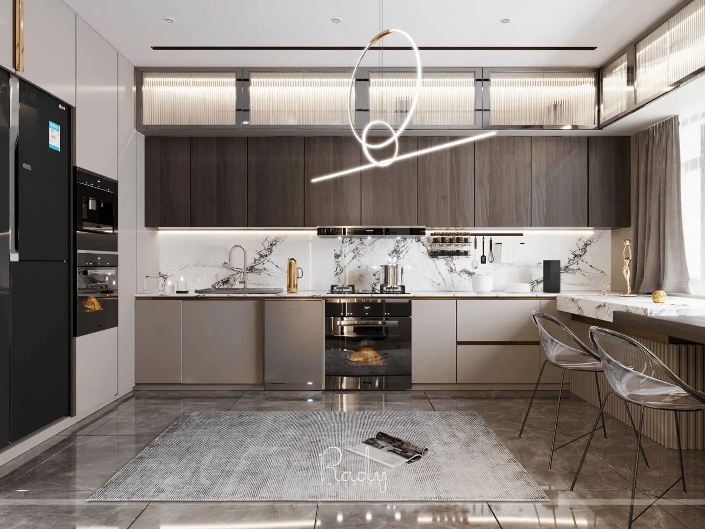 جمال يُفتقد: اكتشف تصميمات شركة راضي للتصميم الداخلي في تصميم المطابخ